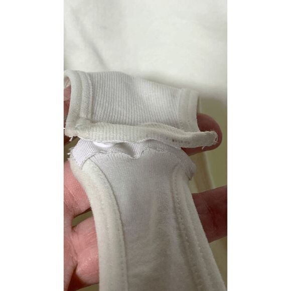 La Winner Cream Half Sleeve Crisscross Detail Body Suit Size M/L - Picture 6 of 7